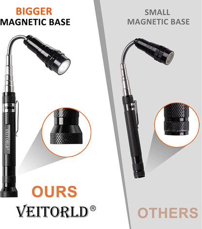 Gifts for Dad Men from Daughter Son Wife, Christmas Stocking Stuffers, Extendable Magnetic Flashlight, Telescoping Magnet Pickup Tool, Cool Birthday Gifts for Father Grandpa Husband Boyfriend Women